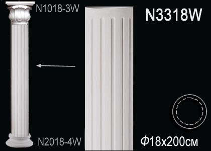 Тело колонны из полиуретана N3318W Perfect: идеальное решение для современного дизайна и отделки