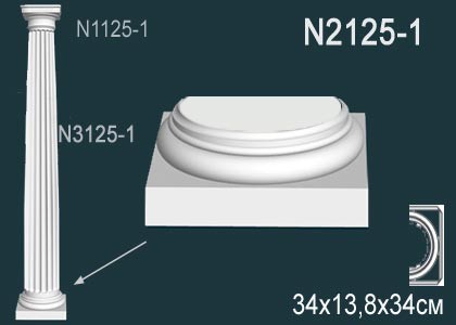Основание полуколонны из полиуретана N2125-1 Perfect: идеальное решение для современного дизайна и отделки