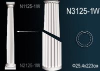 Тело колонны из полиуретана N3125-1W Perfect