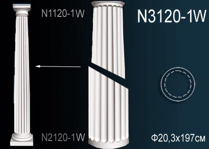 Тело колонны из полиуретана N3120-1W Perfect: идеальное решение для современного дизайна и отделки